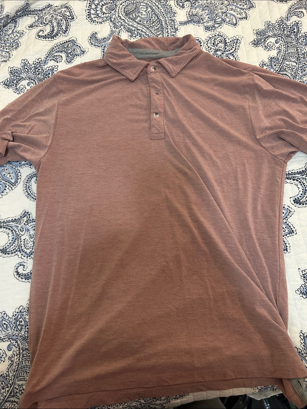 Freefly Men's Large Short-Sleeve Polo in Muted Red